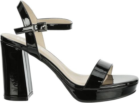 Maripe Vallee - Women's Open Square Toe Patent Platform Heeled Sandals in Saudi Arabia