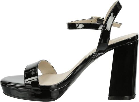 Maripe Vallee - Women's Open Square Toe Patent Platform Heeled Sandals in Saudi Arabia