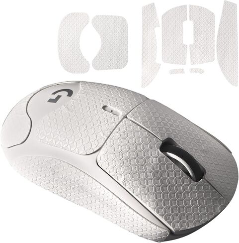 Sweatproof Mouse Grip Tape for Logitech G Pro X Superlight 2 Anti-Slip Skin for G Pro Superlight 2 Sticker Decals Pre-Cut Design(White) in Kuwait