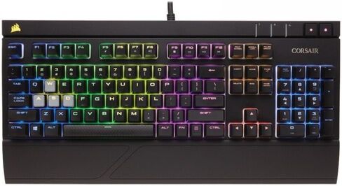لوحة مفاتيح الألعاب الميكانيكية Corsair STRAFE RGB USB - Cherry MX Silent in Saudi Arabia