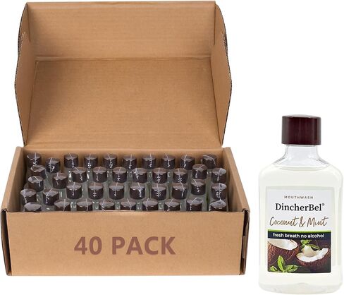Travel Size Mouthwash Coconut & Peppermint Flavor - Classic Original No Alcohol Portable Refreshing Mouthwash, 50ml/1.69oz (20Pack) in Saudi Arabia