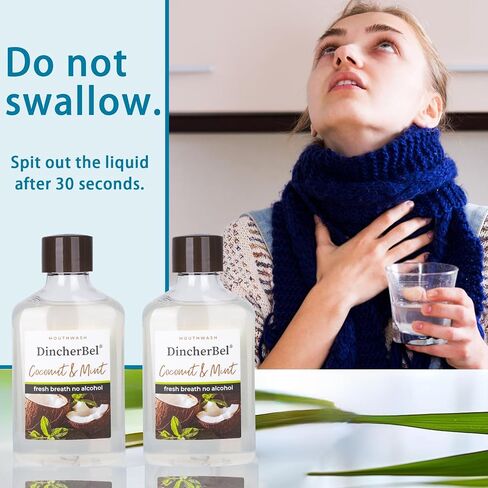 Travel Size Mouthwash Coconut & Peppermint Flavor - Classic Original No Alcohol Portable Refreshing Mouthwash, 50ml/1.69oz (20Pack) in Saudi Arabia