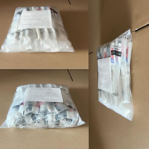 فرشاة أسنان للاستعمال مرة واحدة مع معجون أسنان، مجموعة مكونة من 125 قطعة، مجموعة فرشاة أسنان يدوية للسفر مصنوعة من القش والمشمش ملفوفة بشكل فردي في أدوات زينة كبيرة للبالغين، والأطفال، والفنادق، والمشردين، ودار التمريض، والجمعيات الخيرية in Kuwait