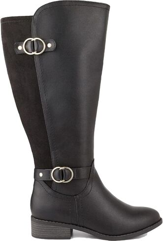 حذاء نسائي من Karen Scott Leandraa واسع للغاية حتى الركبة باللون الأسود مقاس 7 (C،D،W) in Kuwait