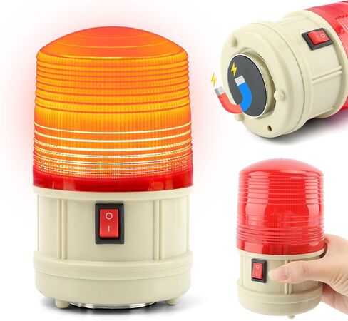 6" LED Warning Beacon, Battery Operated Emergency Strobe Light Magnetic Warning Safety Flashing Lamp for Vehicle Truck Tractor Golf Car Carts UTV (Blue) in Kuwait