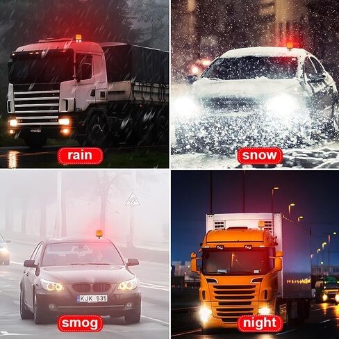 6" LED Warning Beacon, Battery Operated Emergency Strobe Light Magnetic Warning Safety Flashing Lamp for Vehicle Truck Tractor Golf Car Carts UTV (Blue) in Kuwait