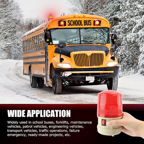 6" LED Warning Beacon, Battery Operated Emergency Strobe Light Magnetic Warning Safety Flashing Lamp for Vehicle Truck Tractor Golf Car Carts UTV (Blue) in Kuwait