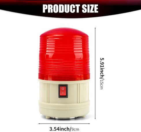 6" LED Warning Beacon, Battery Operated Emergency Strobe Light Magnetic Warning Safety Flashing Lamp for Vehicle Truck Tractor Golf Car Carts UTV (Blue) in Kuwait