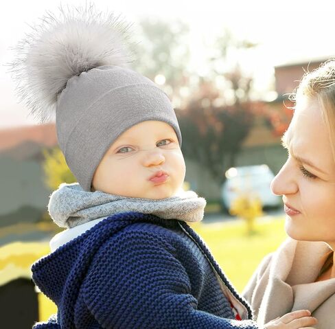 Newborn Cotton Hats 0-12 Months for Baby Boys Girls Soft Beanie Hat Infant POM Cotton Cap in Saudi Arabia