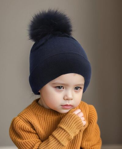 Newborn Cotton Hats 0-12 Months for Baby Boys Girls Soft Beanie Hat Infant POM Cotton Cap in Saudi Arabia