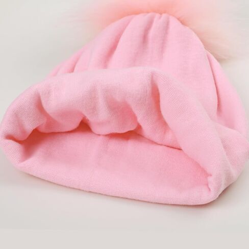Newborn Cotton Hats 0-12 Months for Baby Boys Girls Soft Beanie Hat Infant POM Cotton Cap in Saudi Arabia