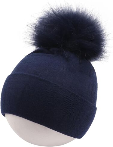 Newborn Cotton Hats 0-12 Months for Baby Boys Girls Soft Beanie Hat Infant POM Cotton Cap in Saudi Arabia
