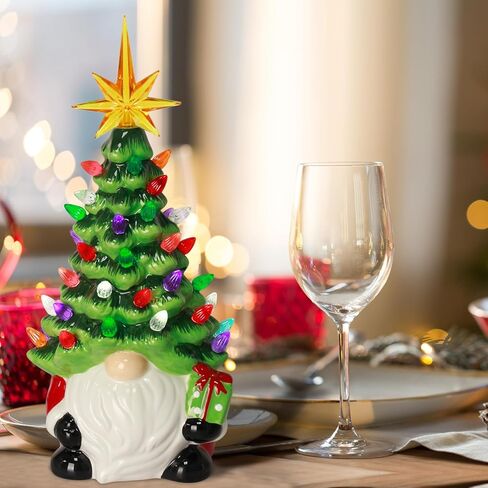 تماثيل اليقطين الخزفية ديكورات الهالوين: تماثيل اليقطين شجرة سيراميك برتقالية مضاءة - تماثيل خزفية صغيرة مضاءة مسبقًا مرسومة يدويًا ديكور طاولة الهالوين للمنزل الداخلي in Kuwait