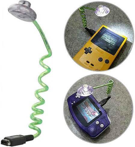 Green Flexible LED Night Worm Light for Game Boy Color Pocket for GBC GBP Screen Light, Console Worm Lamp Accessories Game Boy Color, No extra batteries required in Saudi Arabia