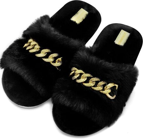 Slippers for Women, House Slippers for Woman, Cozy Fuzzy Fluffy Slippers Women, Memory Foam Slippers for Women, Slippers for Women Indoor and Outdoor, Gifts for Birthday Christmas Women Mom Ladies in Saudi Arabia