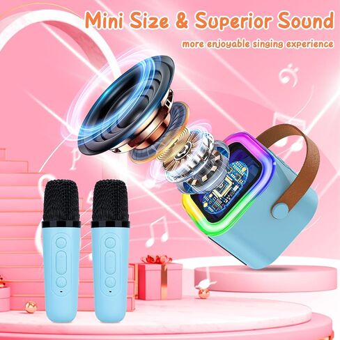 Karaoke Machine for Kids, Toys for 3-12 Years Old Girls Gifts, Kids Karaoke Microphone Machine Toy, Best Fun Christmas Birthday Gifts for 5 6 7 8 9 10 11 Years Teens Girl Boys in Saudi Arabia