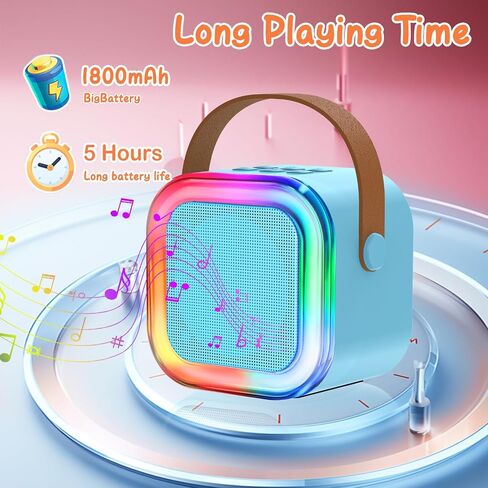 Karaoke Machine for Kids, Toys for 3-12 Years Old Girls Gifts, Kids Karaoke Microphone Machine Toy, Best Fun Christmas Birthday Gifts for 5 6 7 8 9 10 11 Years Teens Girl Boys in Saudi Arabia