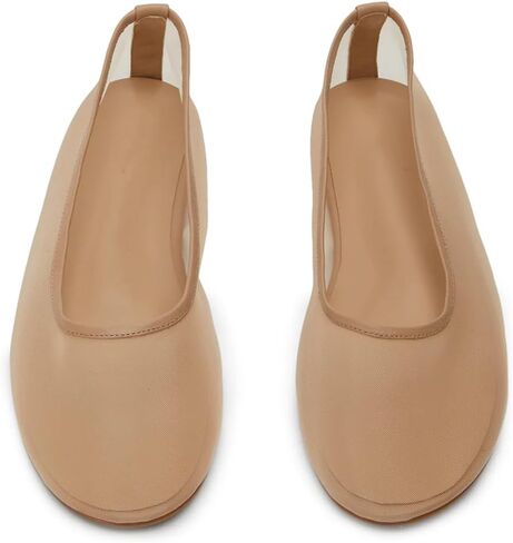 Mesh Ballet Flats Shoes for Women Round Toe Slip on Ballerina Casual Work Flats Low Heel Comfortable Soft in Kuwait