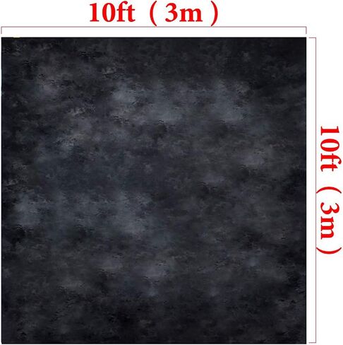 Kate 6.5x10ft/2m(W) x3m(H) Black Photo Backdrop Dark Textured Backgrounds Portrait Photography Studio Prop in Saudi Arabia