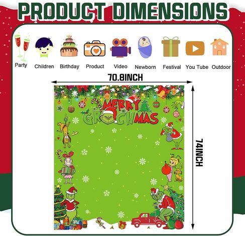 عيد الميلاد صورة خلفية عيد الميلاد جدار التصوير الفوتوغرافي راية خلفية الكرتون خلفية لوازم الحفلات ديكور التقاط الصور استوديو بوث الدعائم in Kuwait