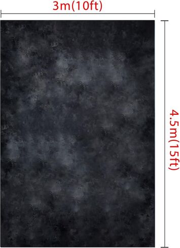 Kate 6.5x10ft/2m(W) x3m(H) Black Photo Backdrop Dark Textured Backgrounds Portrait Photography Studio Prop in Saudi Arabia