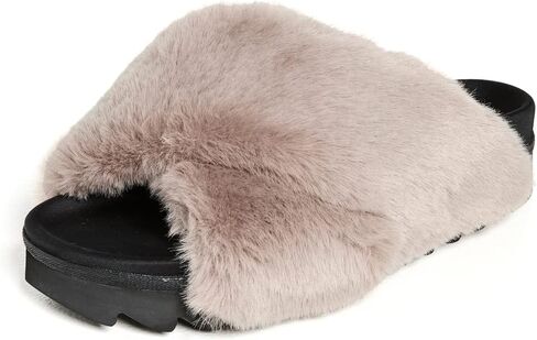 R0AM Women's Cloud Slides Faux Fur in Saudi Arabia