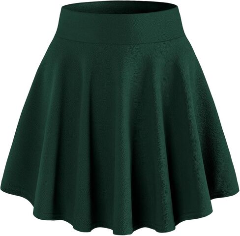 DJT Women's Casual Stretchy Flared Pleated Mini Skater Skirt with Shorts X-Large Cashmere Blue in Saudi Arabia