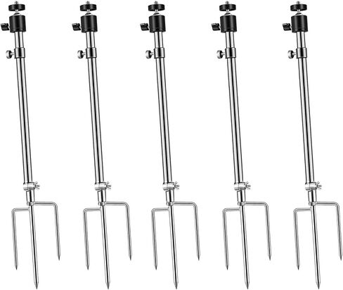 5 Pack Game & Trail Camera Mount, Thickened Collapsible Multifunctional Stainless Steel Bracket, 360° Adjustable Universal Screw Connection 1/4''-20 (6mm), for Hunting Cameras, Solar Panels, etc. in Kuwait