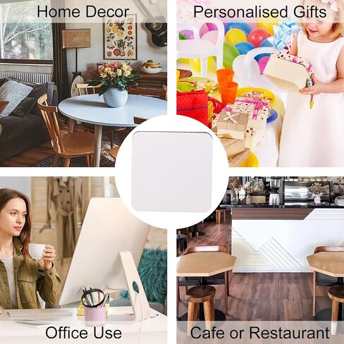 30 Pcs 4 x 4 Inch Square MDF Sublimation Coasters, Blanks MDF Sublimation Coasters, and Water-Resistant MDF Material with Non-Slip Cork Backing, Hardboard Cork Coasters by KUKLIPJIM in Saudi Arabia