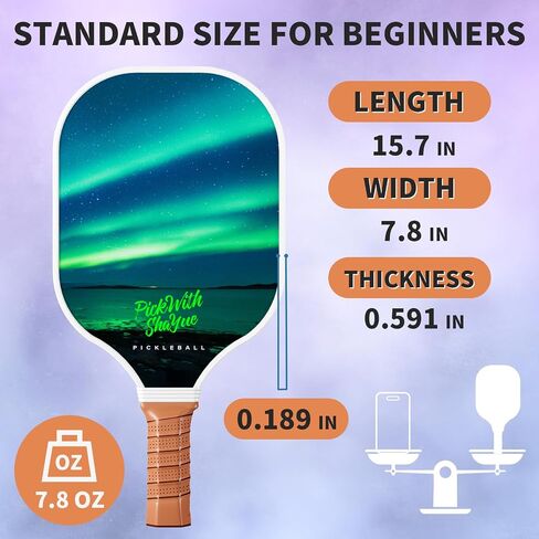SHAYUE Pickleball Paddles Set of 2 Super Value Set with 2 Pickleball Fiberglass Rackets 4 Balls 2 Pickleball Grip Tapes 2 Sports Towels 1 Pickleball Bag Outdoor Gift for Beginners Family Friends… in Saudi Arabia