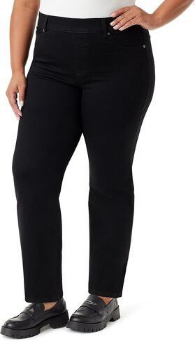 Gloria Vanderbilt Women's Shape Effect Pull on High Rise Straight Leg Jean Plus in Saudi Arabia