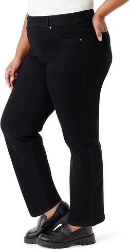 Gloria Vanderbilt Women's Shape Effect Pull on High Rise Straight Leg Jean Plus in Saudi Arabia
