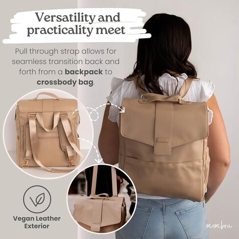 Vegan Leather breast pump bag with cooler, Breast milk cooler travel bag, Compatible with Spectra S1 S2, Pumping bag, Wearable breast pump bag, Breast pump backpack with cooler in Saudi Arabia