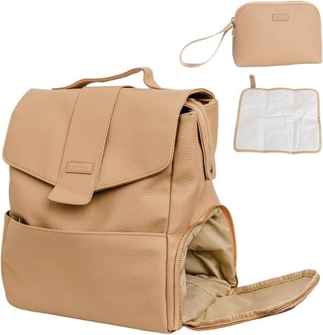 Vegan Leather breast pump bag with cooler, Breast milk cooler travel bag, Compatible with Spectra S1 S2, Pumping bag, Wearable breast pump bag, Breast pump backpack with cooler in Saudi Arabia