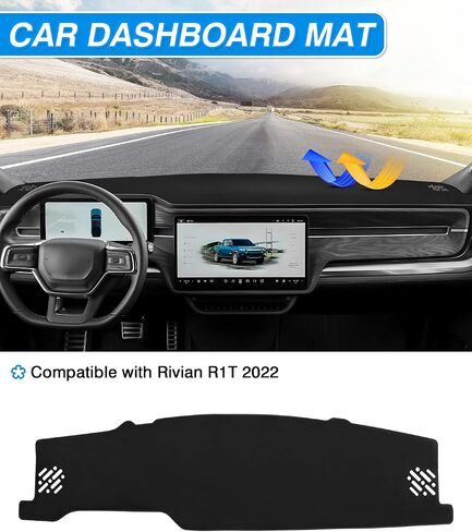 Cartist Dash Cover Compatible with 2022 2023 2024 2025 Rivian R1T Dashboard Cover Mat for rivian r1t Accessories Non-Slip Carpet Sunshield Anti-Glare (Polyester Material) in Saudi Arabia