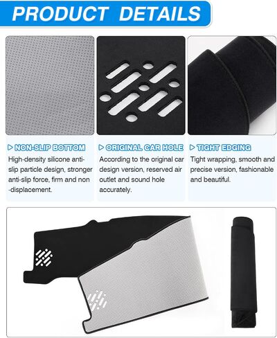 Cartist Dash Cover Compatible with 2022 2023 2024 2025 Rivian R1T Dashboard Cover Mat for rivian r1t Accessories Non-Slip Carpet Sunshield Anti-Glare (Polyester Material) in Saudi Arabia