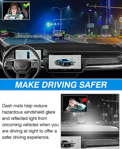 Cartist Dash Cover Compatible with 2022 2023 2024 2025 Rivian R1T Dashboard Cover Mat for rivian r1t Accessories Non-Slip Carpet Sunshield Anti-Glare (Polyester Material) in Saudi Arabia