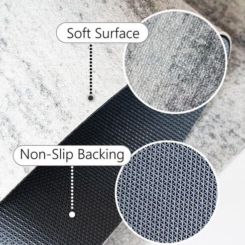 Modern Abstract Geometric Area Rug 8' x 10', Non-Shedding Grey Floor Carpet for Living Room,Bedroom,Dining Room in Saudi Arabia