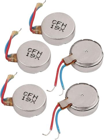 uxcell 5Pcs DC3V 12000RPM Mobile Vibrating Motor Flat Coin Vibration Mini Motor in Saudi Arabia