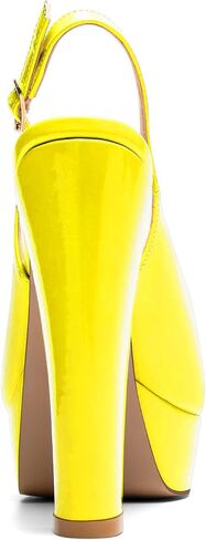 Mettesally Women's Peep Toe Sandals Chunky Platform Heeled Pumps Slingback Heels Summer Dress Shoes in Kuwait
