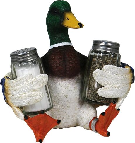 Rivers Edge Products Salt and Pepper Shakers Set, Unique Poly Resin and Glass Spice Dispenser, Novelty Kitchen Counter Decor, Cardinal Nest in Saudi Arabia