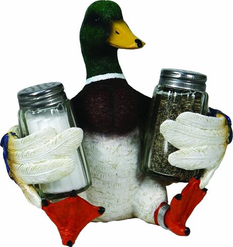 Rivers Edge Products Salt and Pepper Shakers Set, Unique Poly Resin and Glass Spice Dispenser, Novelty Kitchen Counter Decor, Cardinal Nest in Saudi Arabia