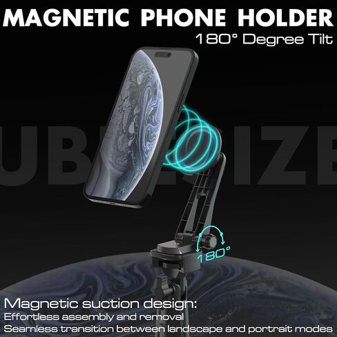 UBeesize Upgraded 12'' Ring Light with 62'' Tripod Stand and Magnetic Phone Holder,LED Selfie RingLight for iPhone with Remote,Circle Light for Tiktok/YouTube/Photography/Makeup/Live Stream Pink in Saudi Arabia