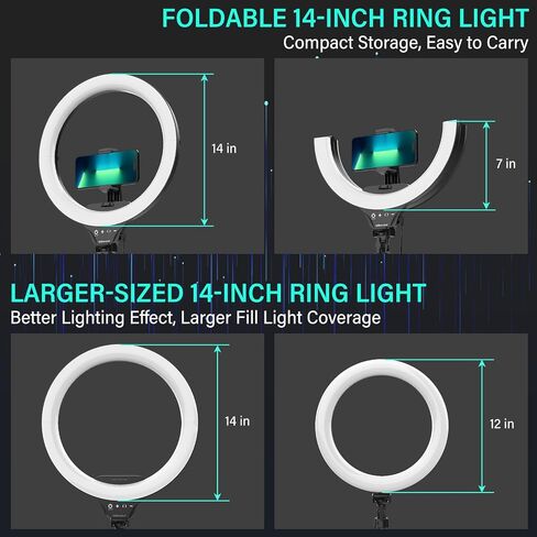 UBeesize Upgraded 12'' Ring Light with 62'' Tripod Stand and Magnetic Phone Holder,LED Selfie RingLight for iPhone with Remote,Circle Light for Tiktok/YouTube/Photography/Makeup/Live Stream Pink in Saudi Arabia