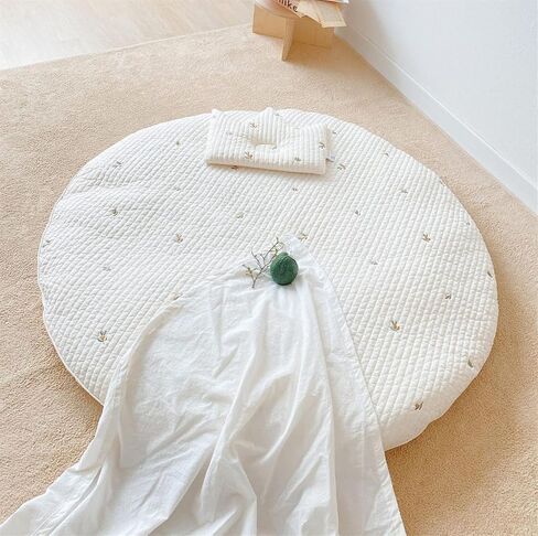 Baby Play Mat Infant Toddler Boy Girl Round Playmats Detachable Washable Crawl Mat Baby Room Area Rug Floor Mat Carpet for Activity Floor Mat Room Decorative (Rabbit) in Saudi Arabia