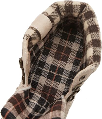 أحذية شتوية للمشي لمسافات طويلة من COTTIMO للنساء - حذاء عمل قتالي بني كاجوال - أحذية للكاحل مبطنة بالفراء غير قابلة للانزلاق - أحذية عصرية أحذية جلدية مقاومة للماء in Kuwait