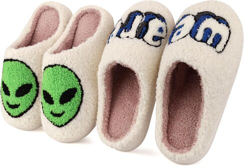 House Slippers for Women Men Soft Cozy Warm Slippers Plush Warm Home Shoes in Saudi Arabia