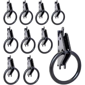 10 Pack E-Track 2" x 6" Rope Tie-Offs, E Track Tie Down Anchors Tie Off Strap w/D Ring, for Load Securement Tie-Down in Flatbeds, Enclosed Trailers, Vans, Cars, Trucks, Pickups, Warehouses