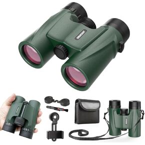 12X32 Compact HD Binoculars for Adults Hight Powered with Phone Adapter - Large View Binoculars Clear Low Light Vision- Lightweight & Waterproof Binoculars for Bird Watching Travel Cruise Ship Hunting