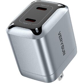 USB C Charger, 30W GaN Fast Charger with Foldable Plug, Phone Charger Compact Wall Charger Block Compatible with iPhone 15/15 Plus/15 Pro/15 Pro Max/14, Galaxy, Pixel (Gray)